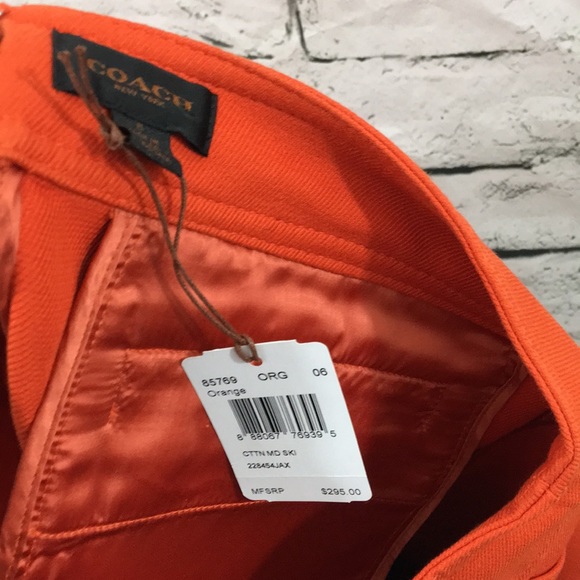 NWT Coach gorgeous orange skirt! - Picture 7 of 8